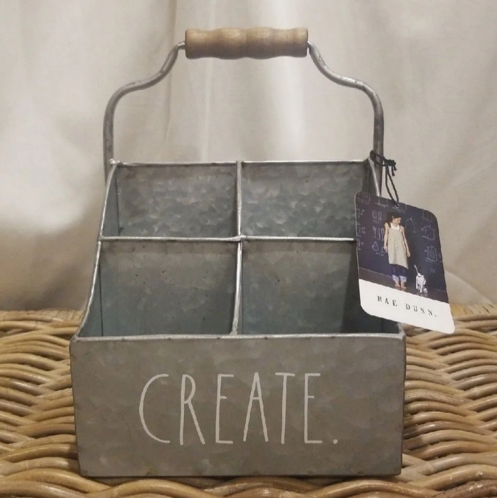 Rae Dunn CREATE metal holder organizer caddy